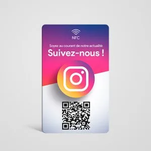 Carte NFC Instagram