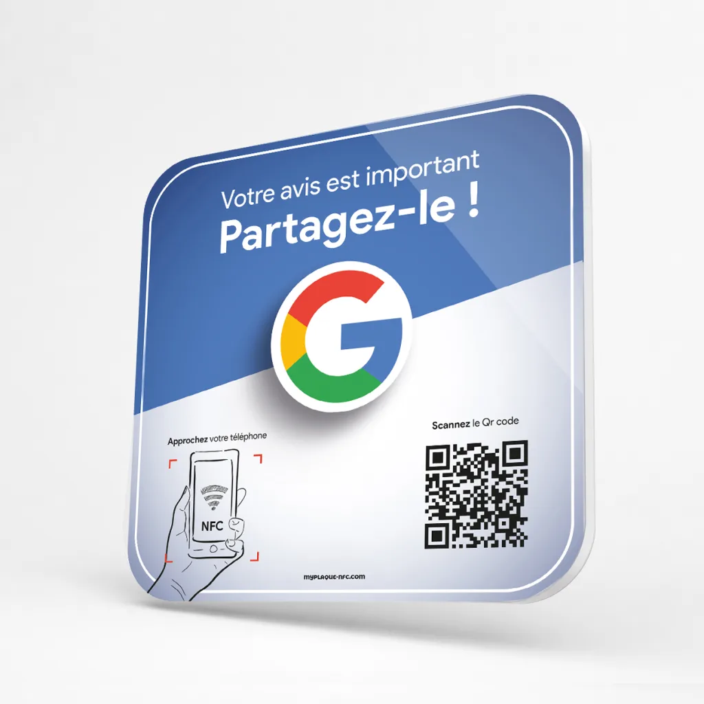 Plaque NFC Avis Google