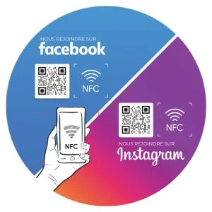 Stickers NFC Duo Facebook/Instagram