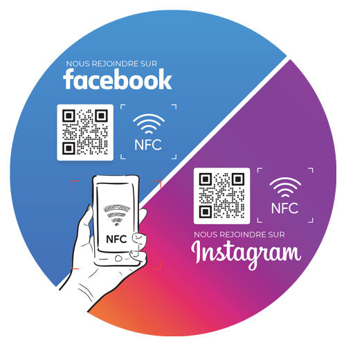 Stickers NFC Duo Facebook/Instagram