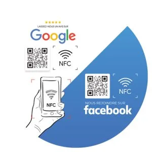 Sticker NFC Duo Google/Facebook