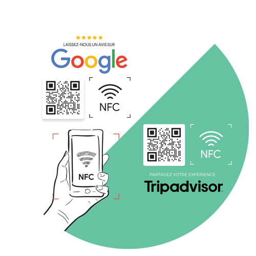 Stickers NFC Duo Google/TripAdvisor