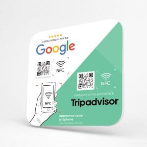Plaque NFC Duo Google/Tripadvisor