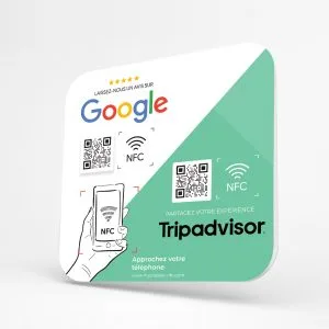Plaque NFC Duo Google/Tripadvisor