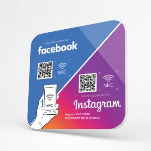 Plaque NFC Instagram/Facebook