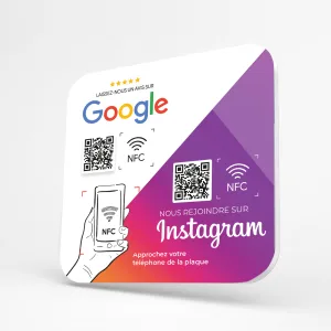 Plaque NFC Instagram/Google