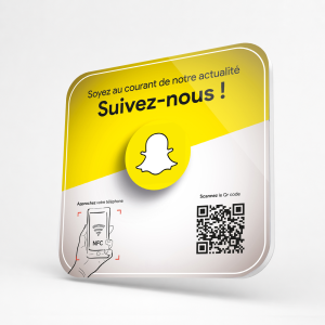 Plaque NFC Snapchat