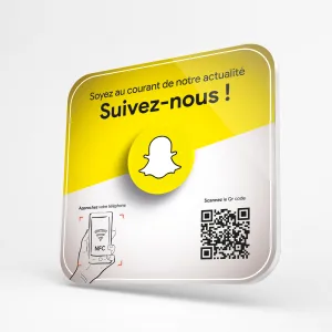 Plaque NFC Snapchat