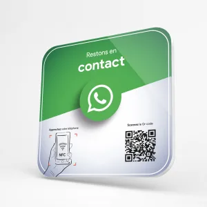 Plaque NFC WhatsApp