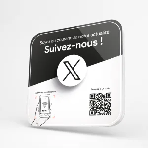 Plaque NFC X (Twitter)