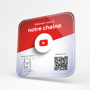 Plaque NFC YouTube
