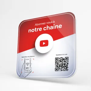 Plaque NFC YouTube