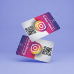 carte NFC Instagram au format carte bancaire avec QR code
