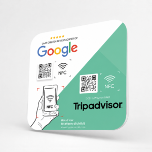 Google/TripAdvisor NFC-bordje