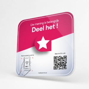 NFC-bordje voor Immodvisor-beoordelingen