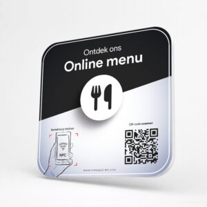 NFC-bordje Restaurantmenu