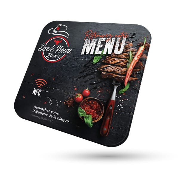 menu plaque nfc 6