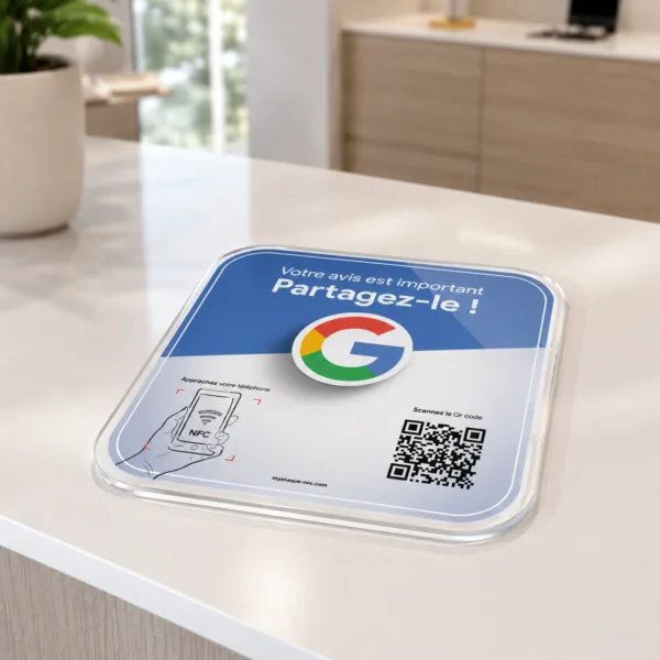 Plaque NFC pour obtenir des avis Google