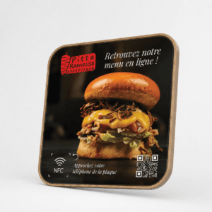plaque nfc menu resto