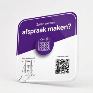 NFC-bordje voor afspraken