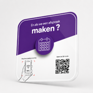 NFC-bordje voor afspraken